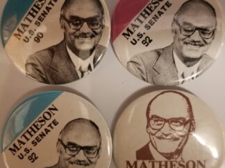 4 Utah Political Pins ~ Democrat Governor Scott Matheson