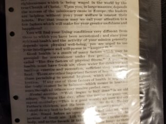 A Mother's Letter, Liverpool, England, October, 1929, To The Elders of the European Mission . . .