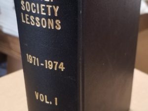 Relief Society Lessons 1971-1974 ~ Volume 1 ~ Bound Volume