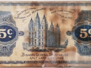 1898 ~ 5c Bishop’s General Store House ~ Five Cents (Produce and Merchandise)