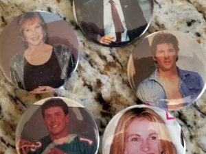 5 Aluminum Pins ~ Actors / Entertainers
