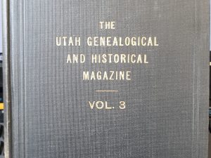 The Utah Genealogical and Historical Magazine: Vol. 3, 1912
