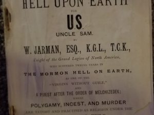 1884 ~ USA Uncle Sam’s Abcess, . . . Mormon Hell on Earth ~ W. Jarman