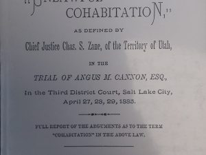 1885 – The Edmunds Law “Unlawful Cohabitation” (REPRINT) – John Irvine