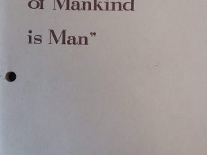 1953 – The Proper Study of Mankind is Man – Marba C. Josephson