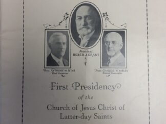 1930 - A Message From the First Presidency of the Church of Jesus Christ of Latter-Day Saints