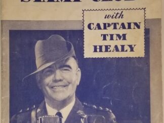 1934 ~ Softcover Stamp Album with 200 Stamps Inside! ~ Ivory Stamp Club with Captain Tim Healy