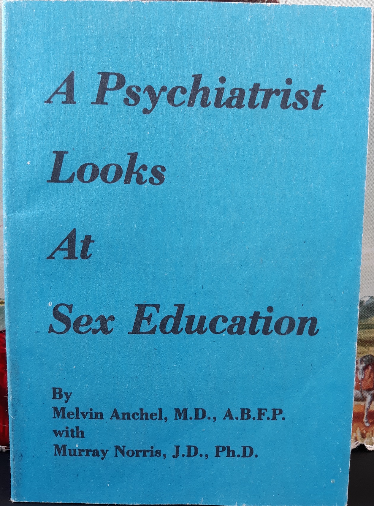 A Psychiatrist Looks at Sex Education (1981) ~ by Melvin Anchel, M.D., A.B.F.P., and Murray Norris, J.D., Ph.D.