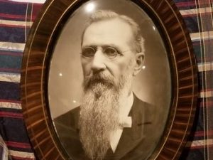 Framed Photograph of President Joseph F. Smith ~ Bubble Glass Frame ~ Frame is 2 Feet Tall