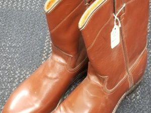 Double H Boots ~ Brown Leather Cowboy Boots ~ Size 11D ~ Elastomeric Fiber Insole