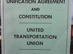 Unification Agreement and Constitution ~ by United Transportation Union