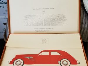1969 ~ Box with 10 Color Prints of Classic Automobiles 1925-1941 ~ 10″ x 13″ Prints Suitable for Framing