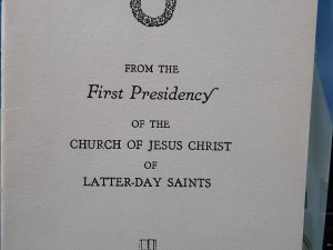 Official Statement from the First Presidency of the Church of Jesus Christ of Latter-day Saints: Issued June 17, 1933