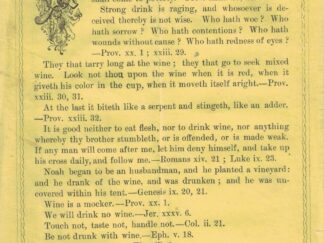 The Bible About the Bottle ~ No.3 ~ Flyer or Broadside ~ National Temperance Society