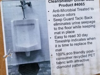 CleanShield Urinal Mats ~ Product #4065 ~ Antimicrobial ~ Case of 6 ~ UPC: 096801538378