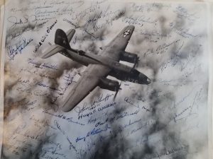 Photograph ~ Officers of the 599th Bombardment Squadron ~ WWII ~ With About 50 Signatures!