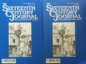 2005 – The Sixteenth Century Journal (Vols XXXVI No. 2 – XXXVI, No. 3 Only)