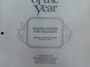 1971 – Sealing Power and Salvation – Joseph Fielding Smith