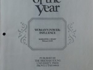 1971 – Speeches of the Year: Woman’s Power: Influence – Marianne C. Sharp
