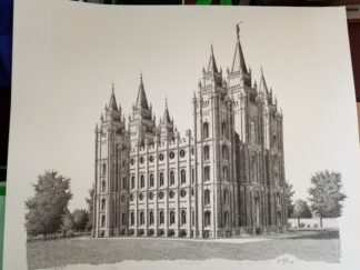 1978 ~ Large Print of "The Salt Lake Temple" ~  #1 of 1,000 ~ James E. Coyle ~ Measures 25" x 30"