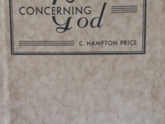 1938 --- Concerning God --- C. Hampton Price --- Booklet