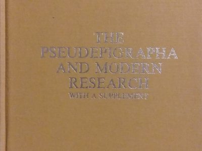 1981 – The Pseudepigrapha and Modern Research With a Supplement – James H. Charlesworth