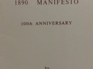 1990 – The 1890 Manifesto: 100th Anniversary – Ogden Kraut