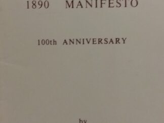 1990 - The 1890 Manifesto: 100th Anniversary - Ogden Kraut