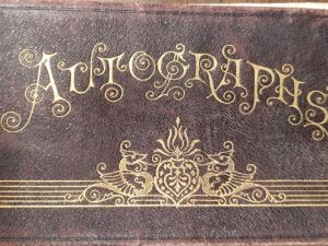 1894 – Autographs Book ~ Small Leather Book about 3″ x 5 1/2″