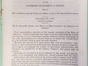 1849 ~ Memorial of The Members of the Legislative Council of the Provisional Government of Deseret – Willard Richards