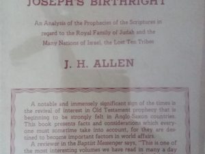 1918 – Judah’s Sceptre and Joseph’s Birthright – J. H. Allen