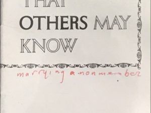 That Others May Know~Published by the MIA Board of the Church of Jesus Christ of Latter-day Saints