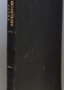 1900 ~ Ready References ~ Thin Bendable Leather with Gilt Title on Spine