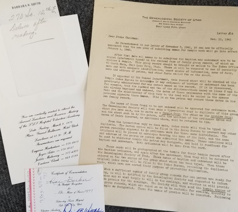 5 Paper Items ~ Relating to the LDS Church