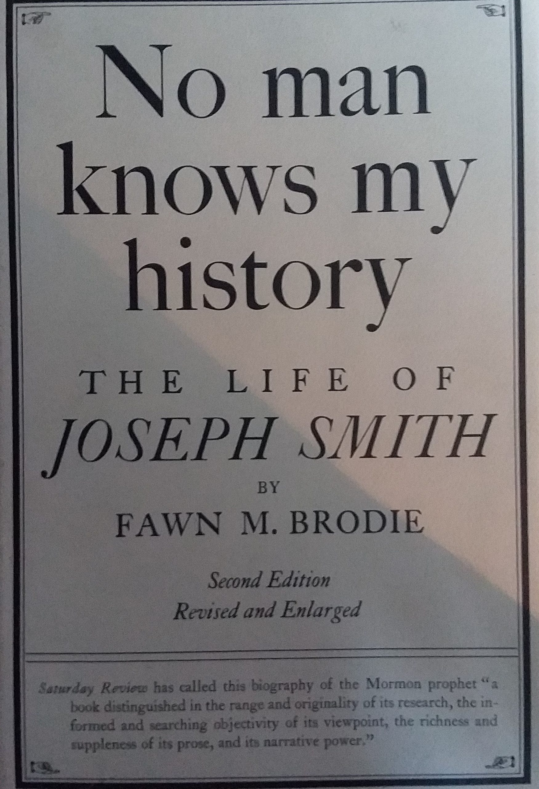 1986 No Man Knows My History The Life of Joseph Smith 2nd