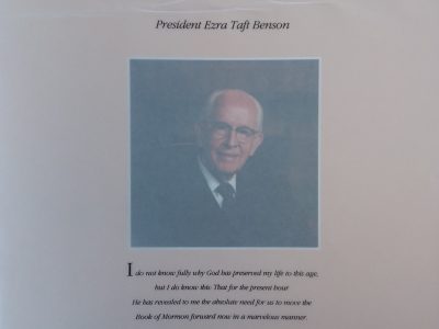1989 – President Ezra Taft Benson 90th Birthday Commemoration Program