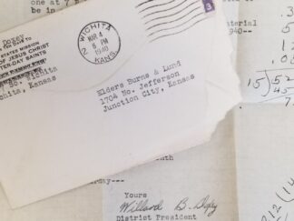 1940 - Envelope and Letter - From Willard B. Doxey, District President - To Elders Burns and Lund, in Kansas