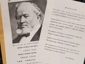 4-Page Flyer & Notice About The Set of Journal of Discourses – In Envelope