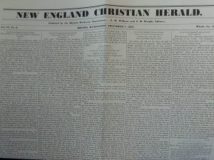 1832 – New England Christian Herald Vol 4 No 6 (Photo Copy of Newspaper) – Boston Wesleyan Association