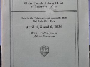 Ninety-Sixth Annual Conference of the Church of Jesus Christ of Latter-day Saints: April 4, 5 and 6, 1926 (1926)
