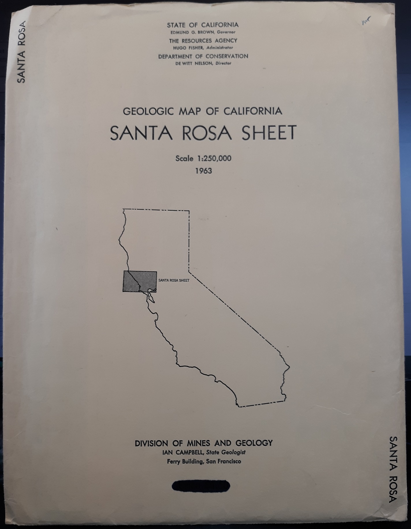 Geologic Map of California Santa Rosa Sheet (1963)