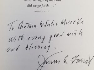 In the Strength of the Lord – Life & Teachings of James E. Faust – James P. Bell – Signed by Elder Faust!