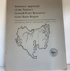 1976- Summary Appraisals of Nation's Ground-water Resources Great Basin Region- Geological Survey Professional Paper