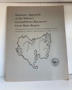 1976- Summary Appraisals of Nation’s Ground-water Resources Great Basin Region- Geological Survey Professional Paper
