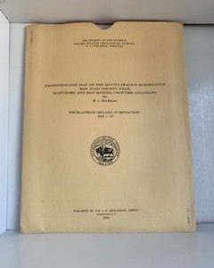 1956- Photogeologic Map of the Mount. Peale-9 Quadrangle San Juan Country, Utah, Montrose and San Miguel Countries, Colorado- R.J Hackman