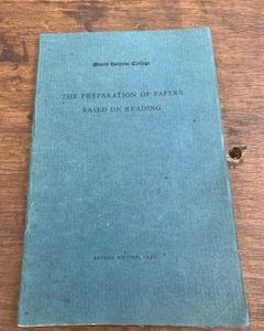1936- The preparations of paper based on reading: revised edition- E.A Williams