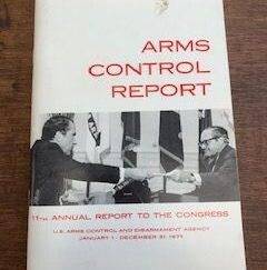 1971- Arms control report- U.S Arms control and Disarmament  agency