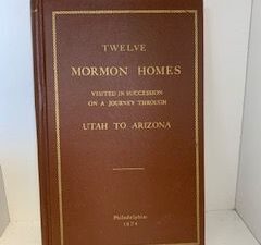 1874- Twelve Mormon Homes: Visited in Succession on a Journey through Utah and Arizona- William Wood