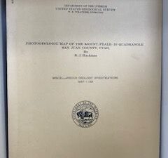 1956- Photogeologic Map of the Mount. Peale-10 Quadrangle San Juan Country, Utah,