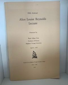 1993- Alice Louise Reynolds Lecture- Paul Alan Cox- Fifth Annual